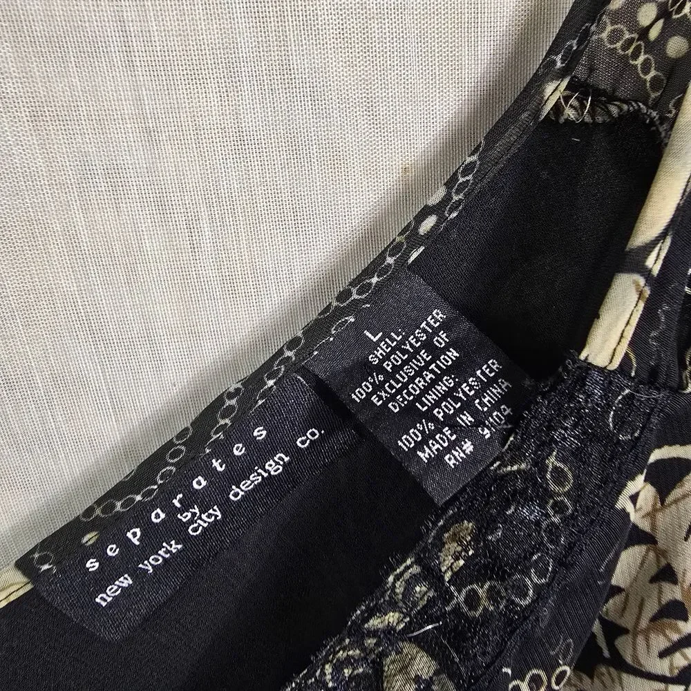 White House Black Market Sleeveless Blouse Black Floral Top - Picture 8 of 12